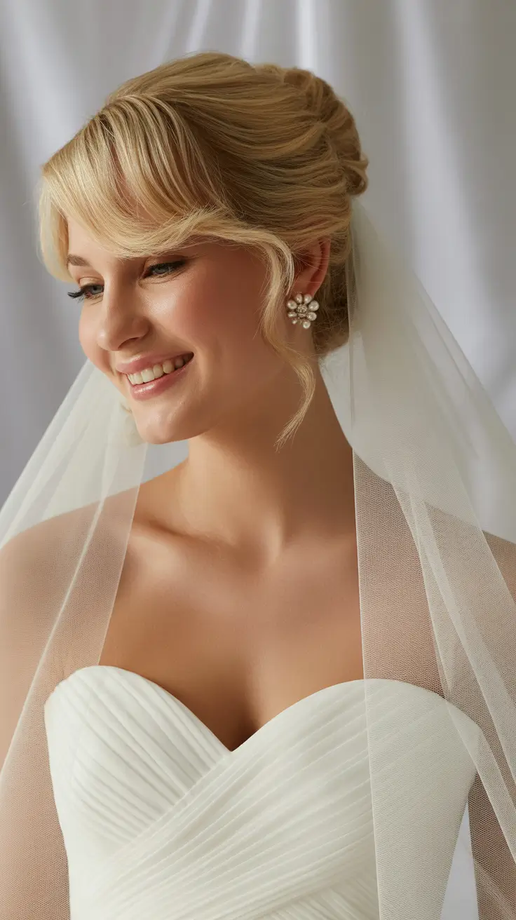 Best wedding hairstyles 2026 Bridal Updo with Veil