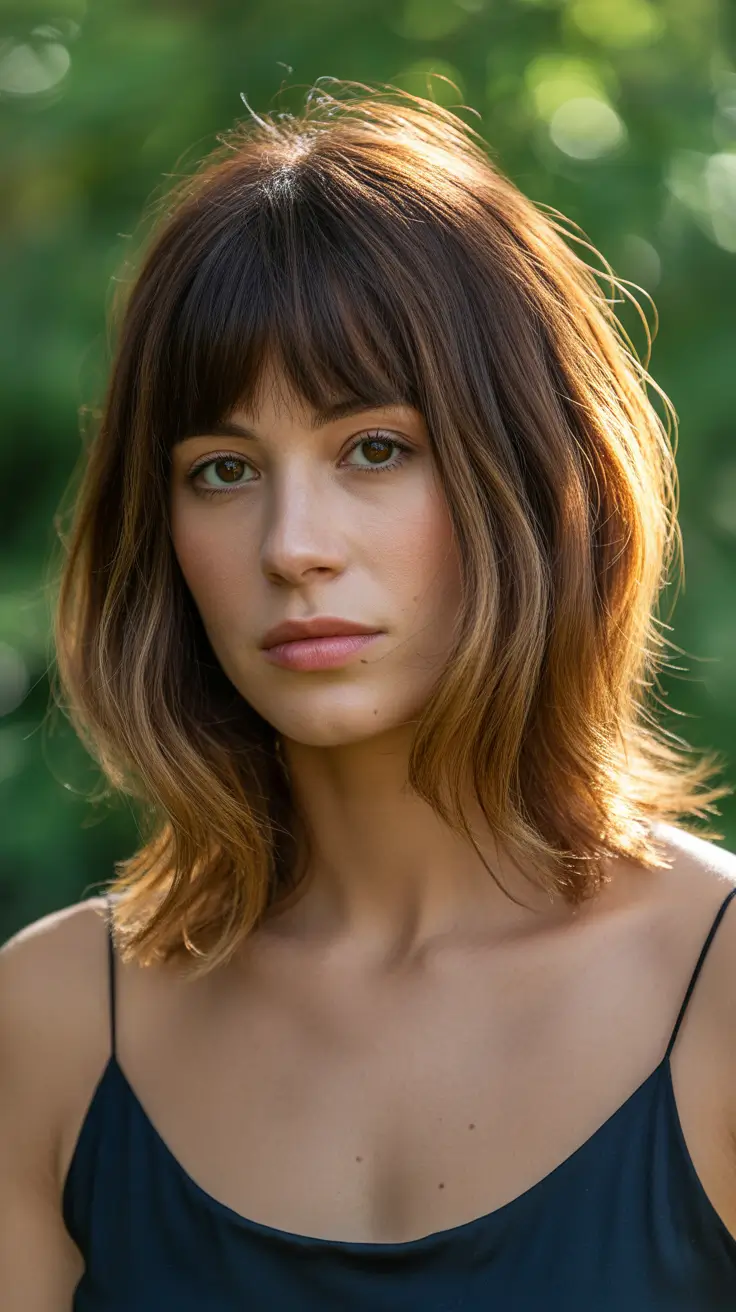 wolf haircut medium Soft Amber Balance