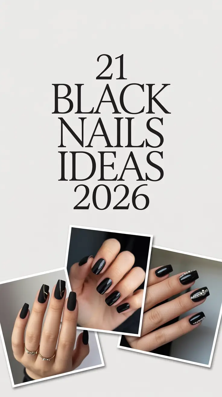 Black Nails Ideas 2026: Trendy, Aesthetic Designs From Minimal to Statement Looks