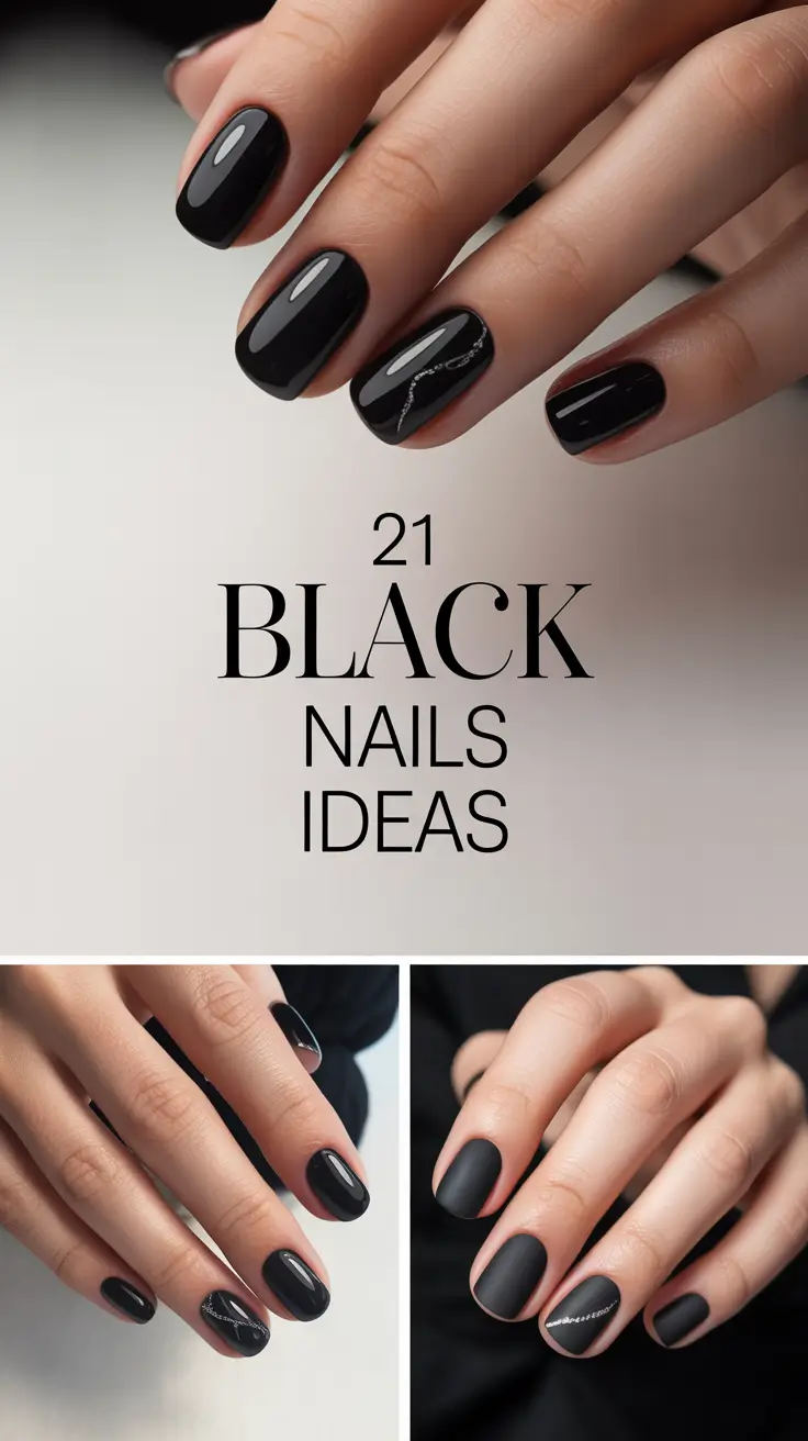 Black Nails Ideas 2026: Trendy, Aesthetic Designs From Minimal to Statement Looks