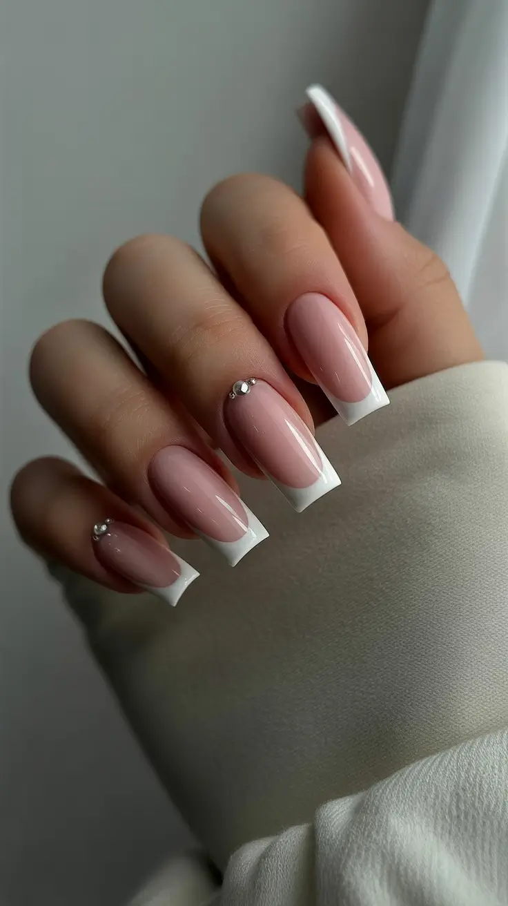 bright pink nails 2026 Soft French Pink With a Modern Glow