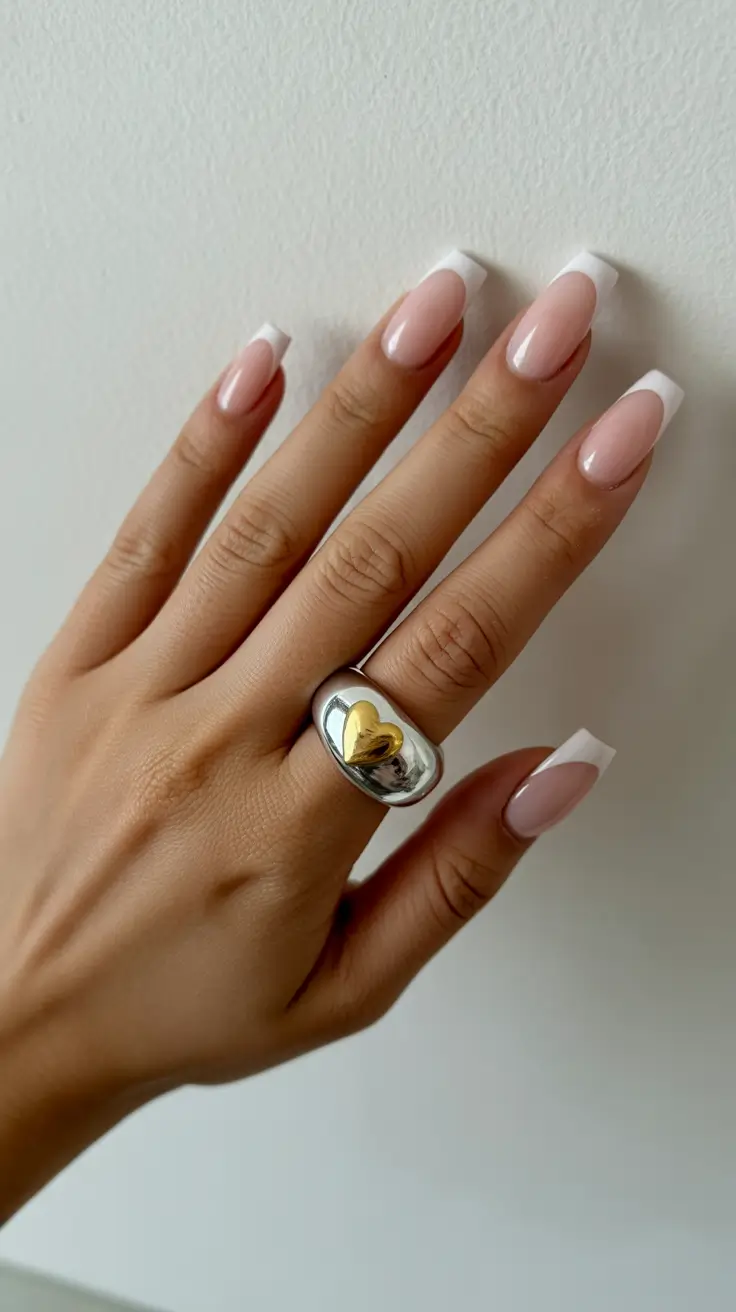 bright pink nails 2026 Milky French Pink With Clean Edges