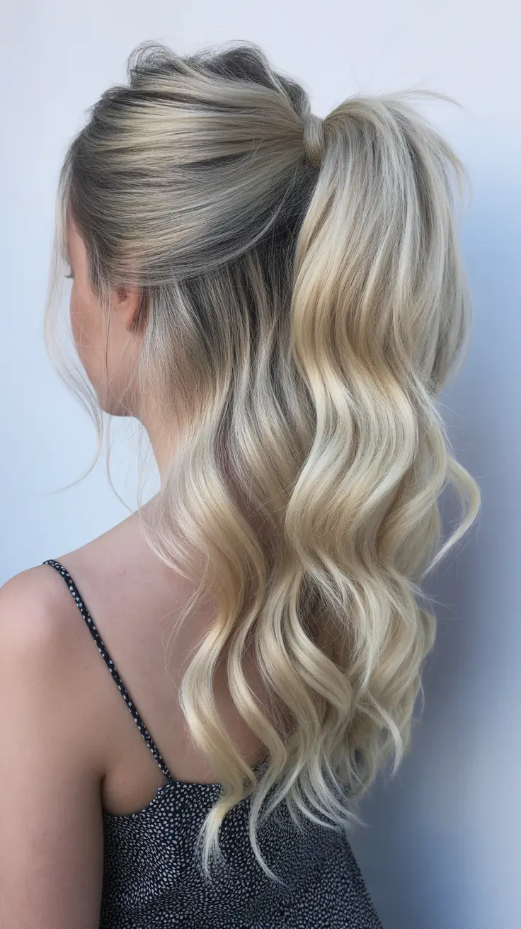 Chic half up half down looks 2026 - Soft Volume Waves With a Lifted Crown