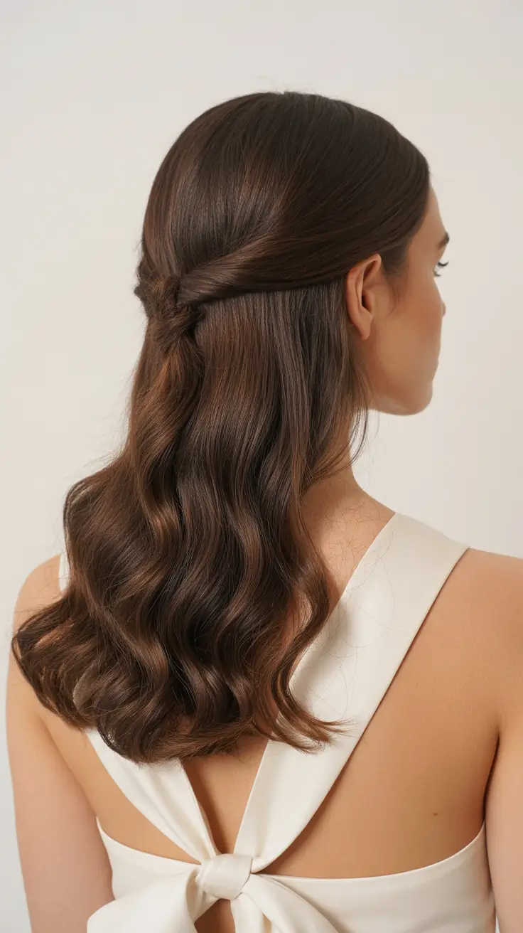Chic half up half down looks 2026 - Twisted Elegance for Polished Romance