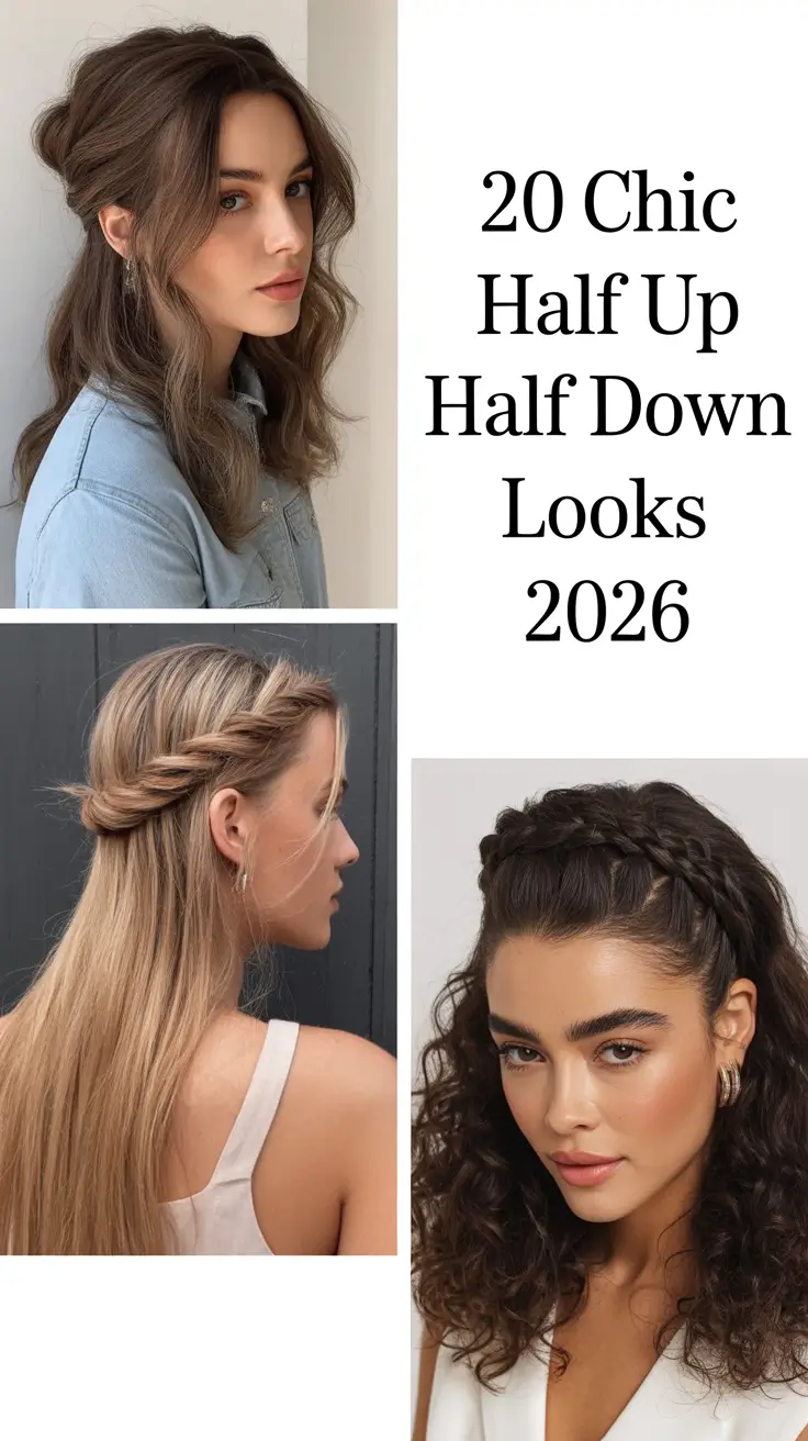 Chic Half Up Half Down Looks 2026: Fresh, Elegant Styles for Every Hair Type