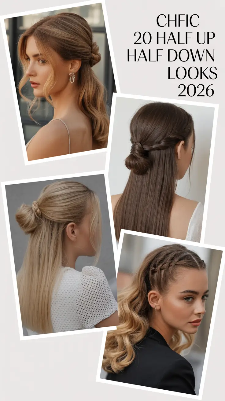 Chic Half Up Half Down Looks 2026: Fresh, Elegant Styles for Every Hair Type