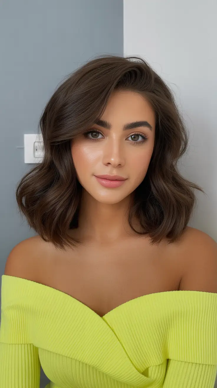 Chic side part hairstyles 2026 Textured bob side part