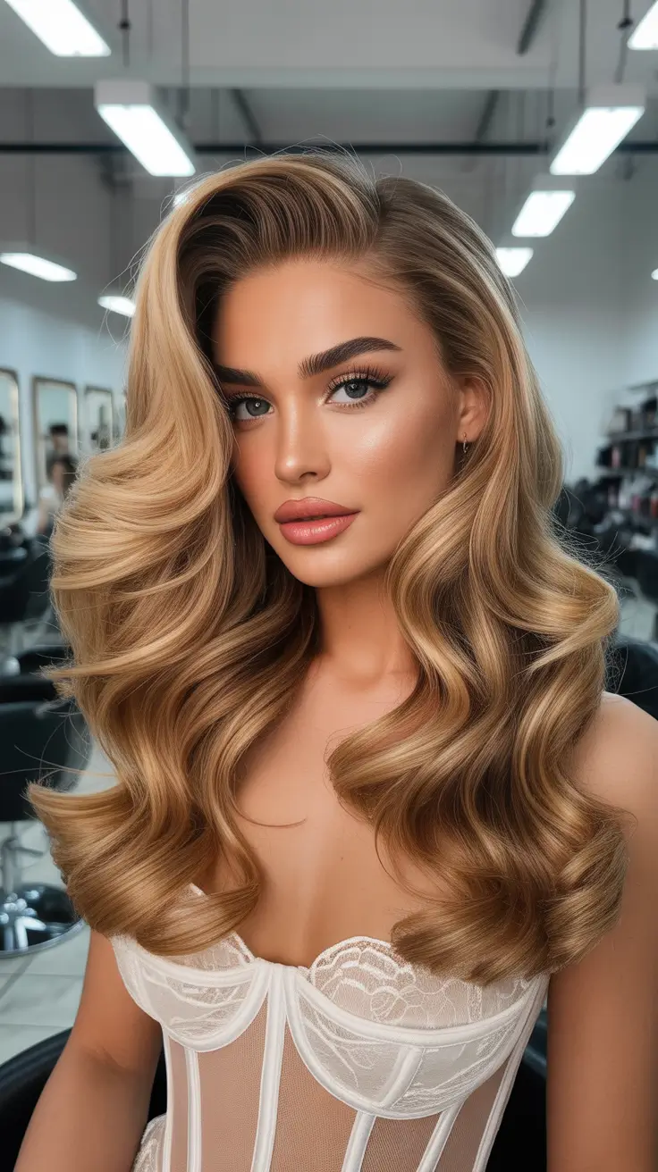 Chic side part hairstyles 2026 Voluminous blonde side part
