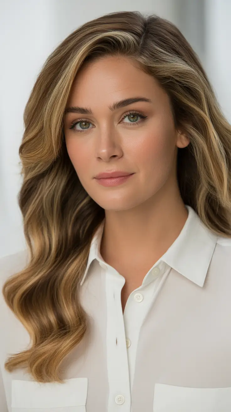 Chic side part hairstyles 2026 Natural highlighted side part