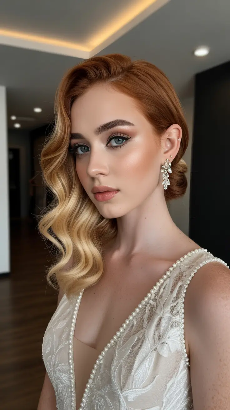 Chic side part hairstyles 2026 Vintage blonde side part