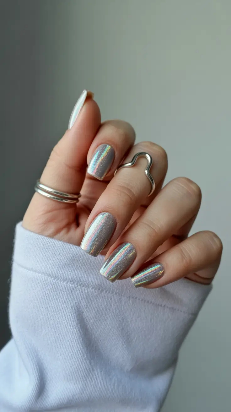 creative nail designs 2026 Holographic Dreamlight