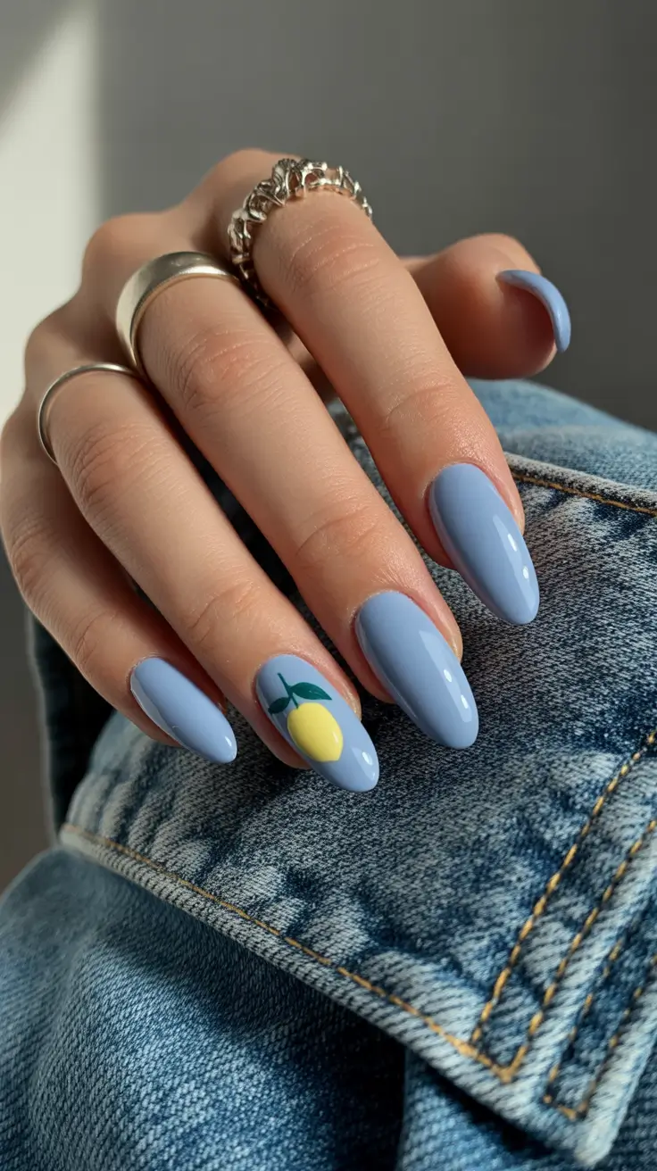creative nail designs 2026 Lemon Sky Simplicity