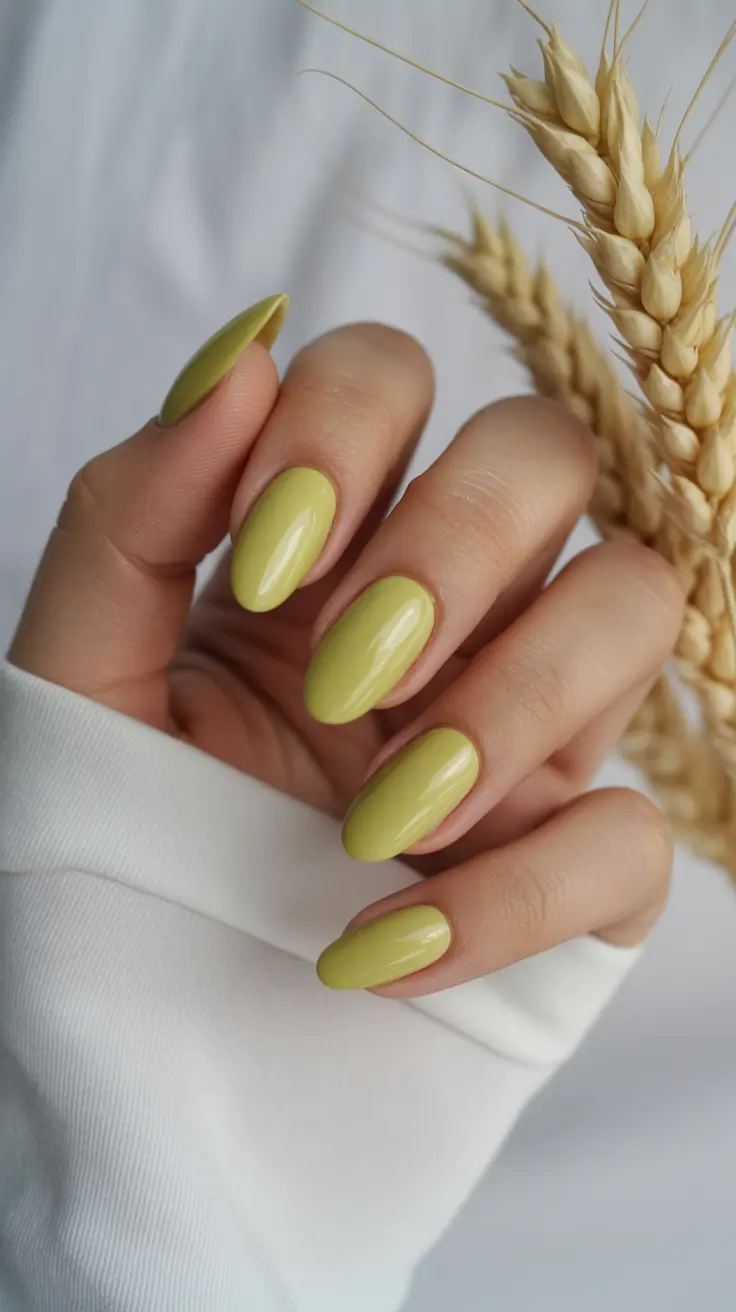 cute birthday nails 2026 - Soft Lime Glow for a Fresh Birthday Moment