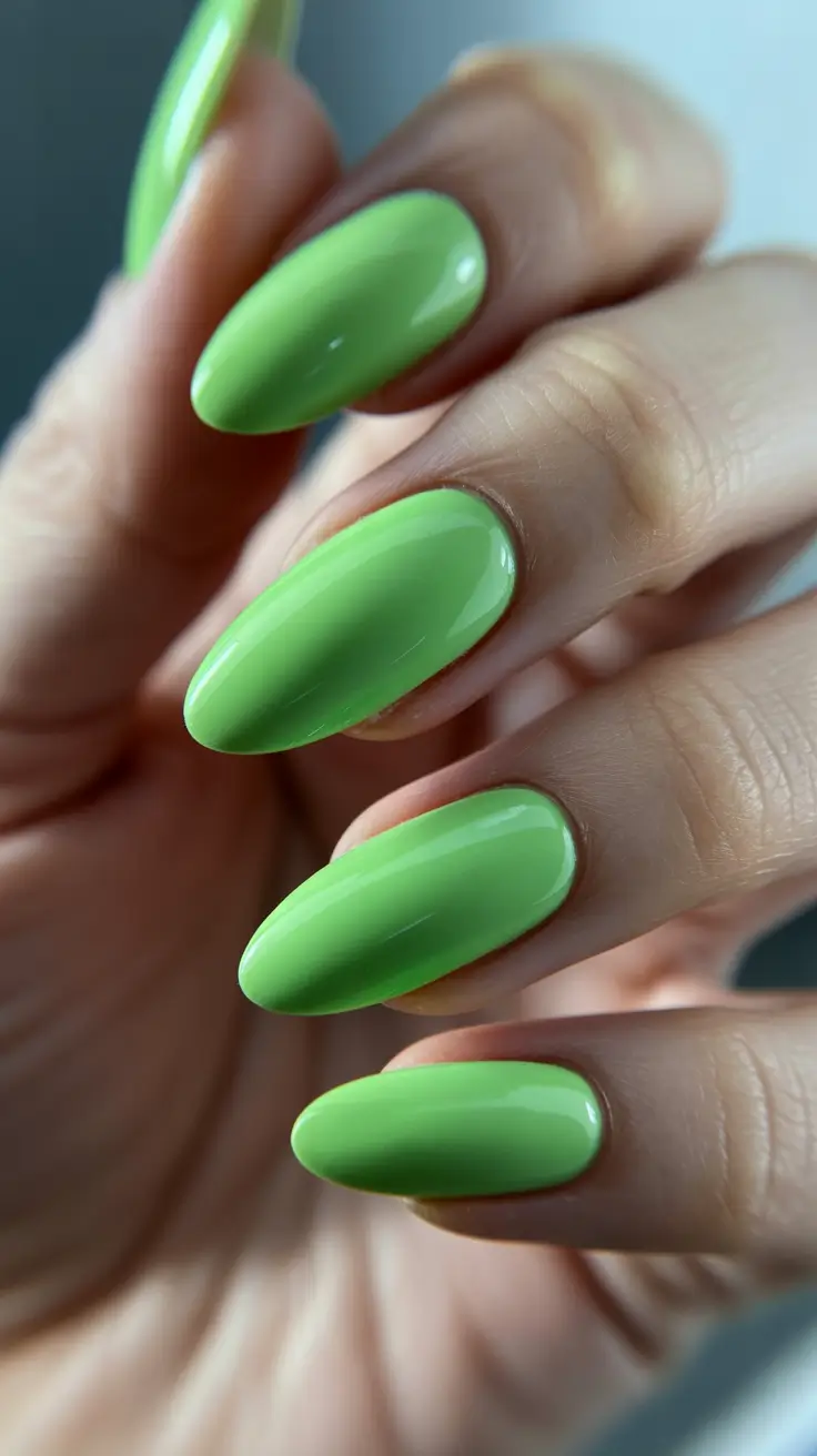 cute birthday nails 2026 - Bright Apple Green Energy for 2026 Birthdays