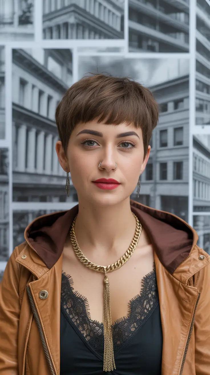 pixie-haircuts-Classic-Brunette-Pixie-with-Micro-Bangs