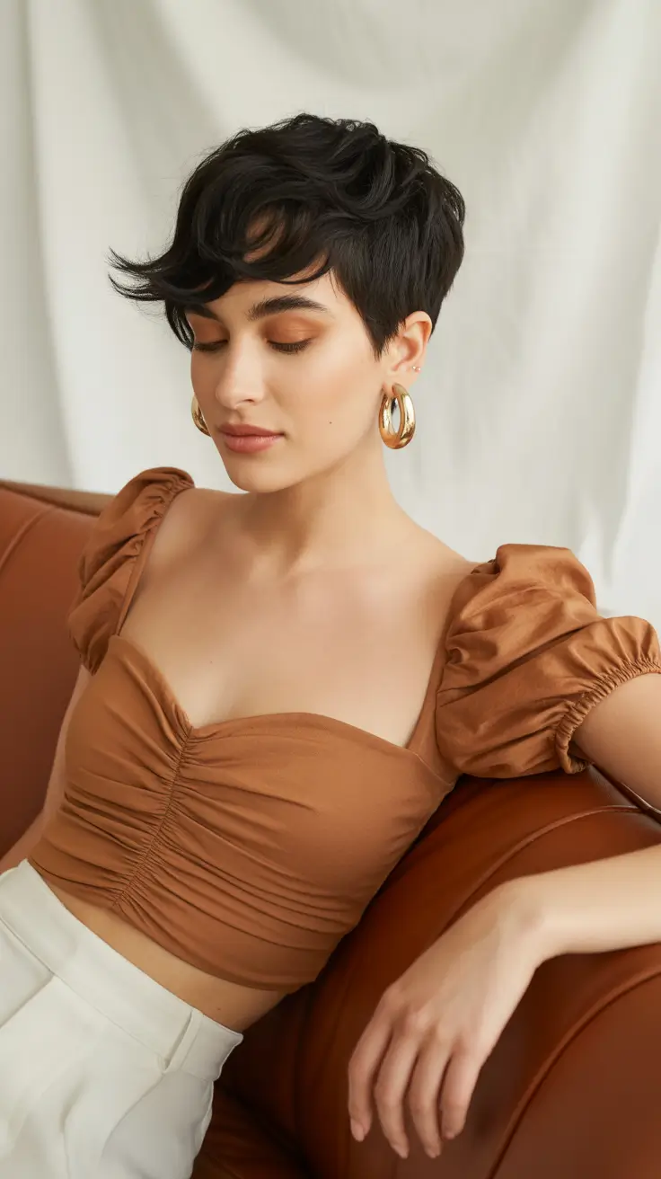 pixie-haircuts-Chic-Textured-Pixie-with-Sweeping-Fringe