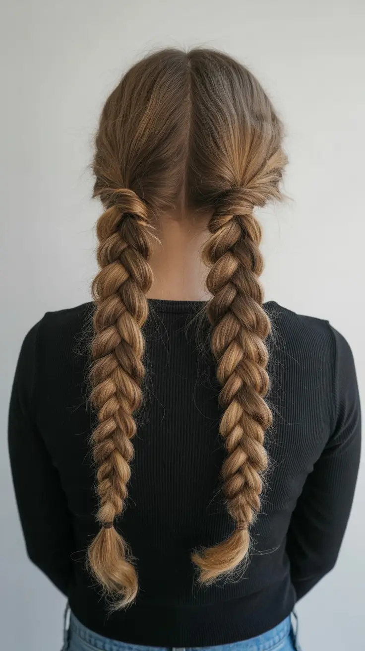 Easy braided hairstyles 2026 Boho Twin Braids Revival