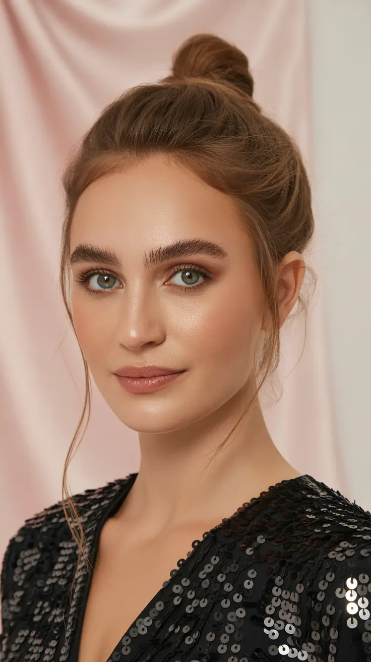 Chic half up half down looks 2026 - Softly Framed Half Up Glow