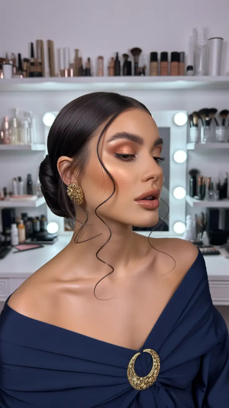 Chic half up half down looks 2026 - Romantic Sculpted Half Up Waves