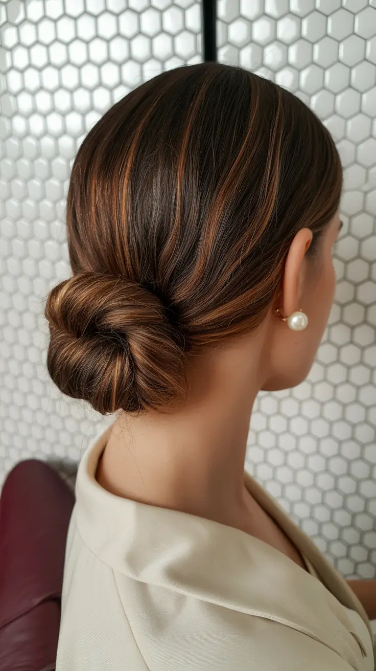 Chic half up half down looks 2026 - Polished Twisted Half Up Detail