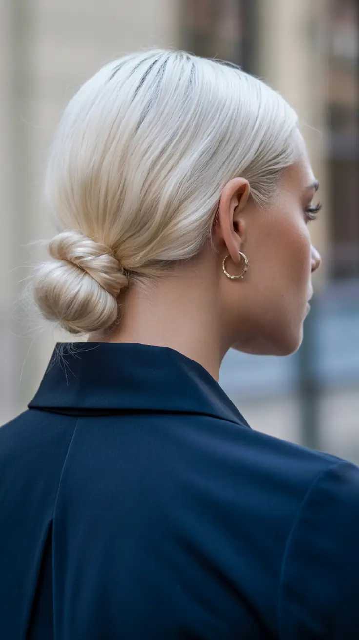 Chic half up half down looks 2026 - Cool-Toned Sleek Half Up Twist