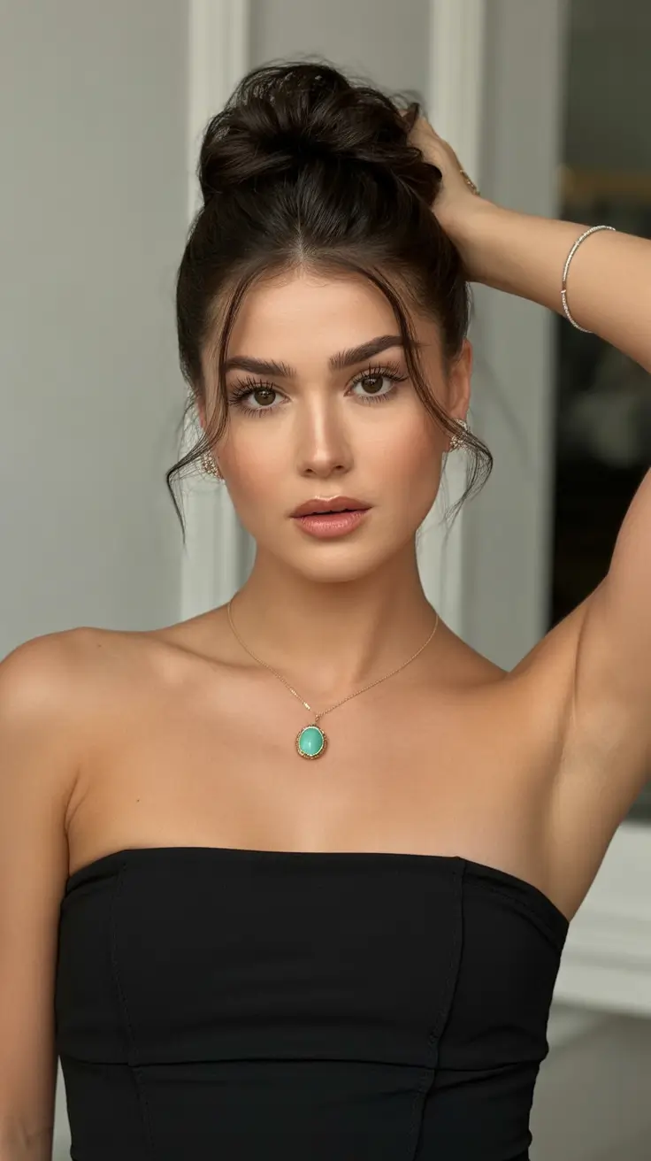 Chic half up half down looks 2026 - Soft High Half Up Elegance