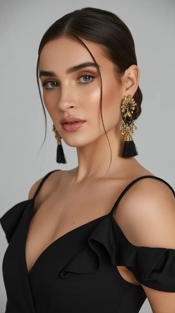 Chic half up half down looks 2026 - Refined Parted Half Up Contour