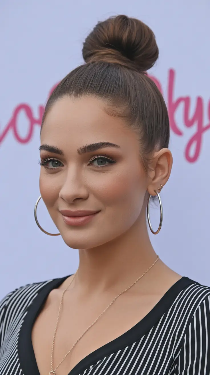 Chic half up half down looks 2026 - Classic Polished Half Up Knot