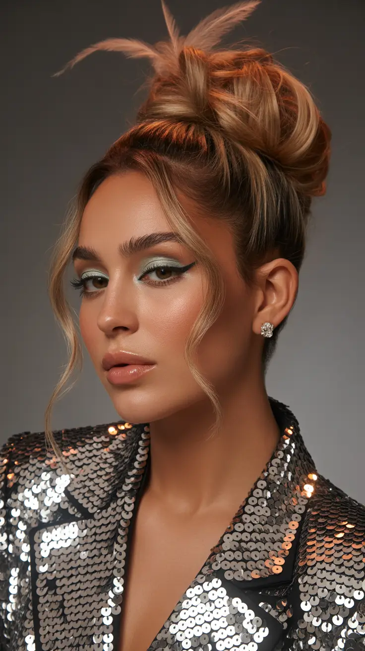 Chic half up half down looks 2026 - Textured Crown Lift With Light Twists