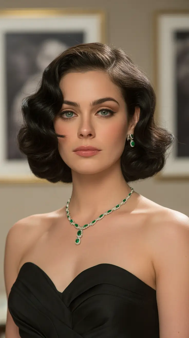 Hairstyles for medium length hair 2026 Classic Sculpted Waves for Formal Elegance