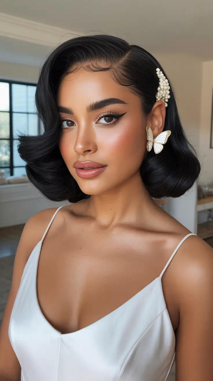 Hairstyles for medium length hair 2026 Classic Hollywood Bob with Modern Shine