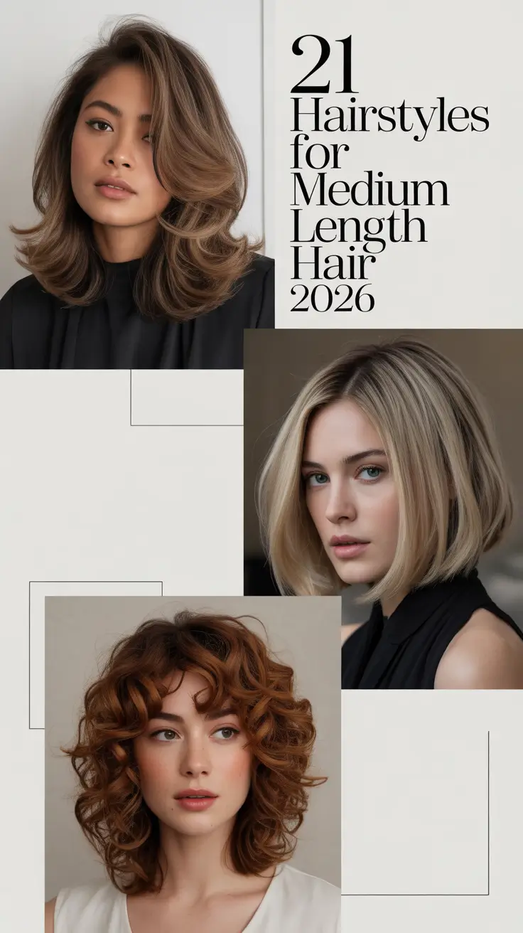 Hairstyles for Medium Length Hair 2026: Cute, Simple & Trend-Forward Ideas with Layers