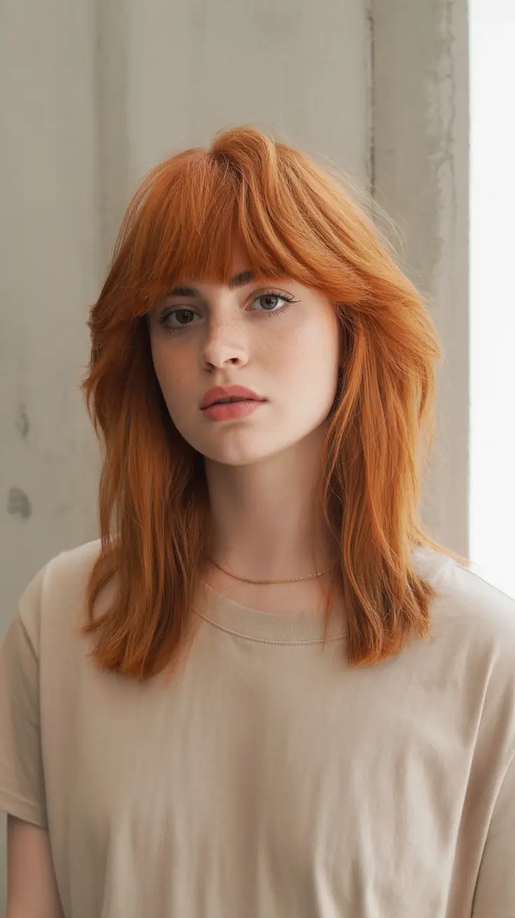 Latest hairstyle inspiration 2026 Rusty Shag With Airy Bangs