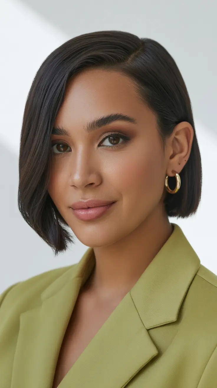 Latest hairstyle inspiration 2026 Polished Side-Part Bob