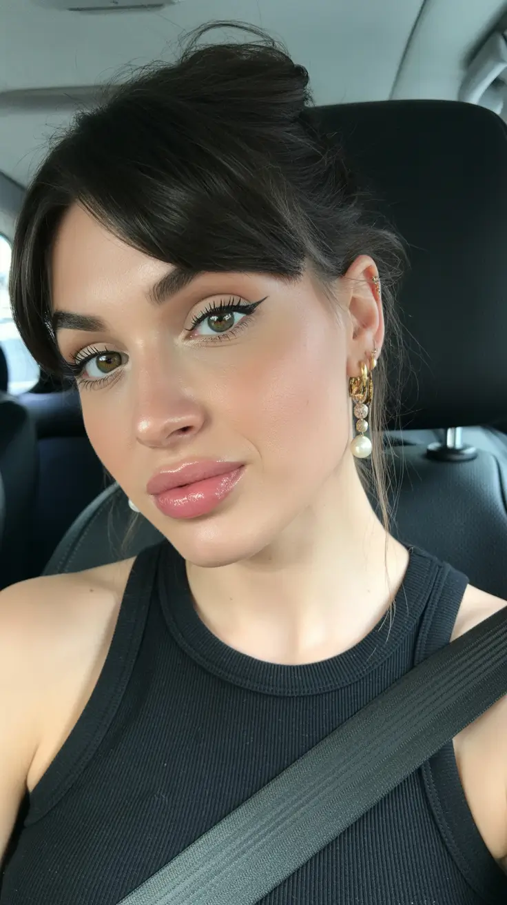 Latest hairstyle inspiration 2026 Polished Updo With Soft Bangs