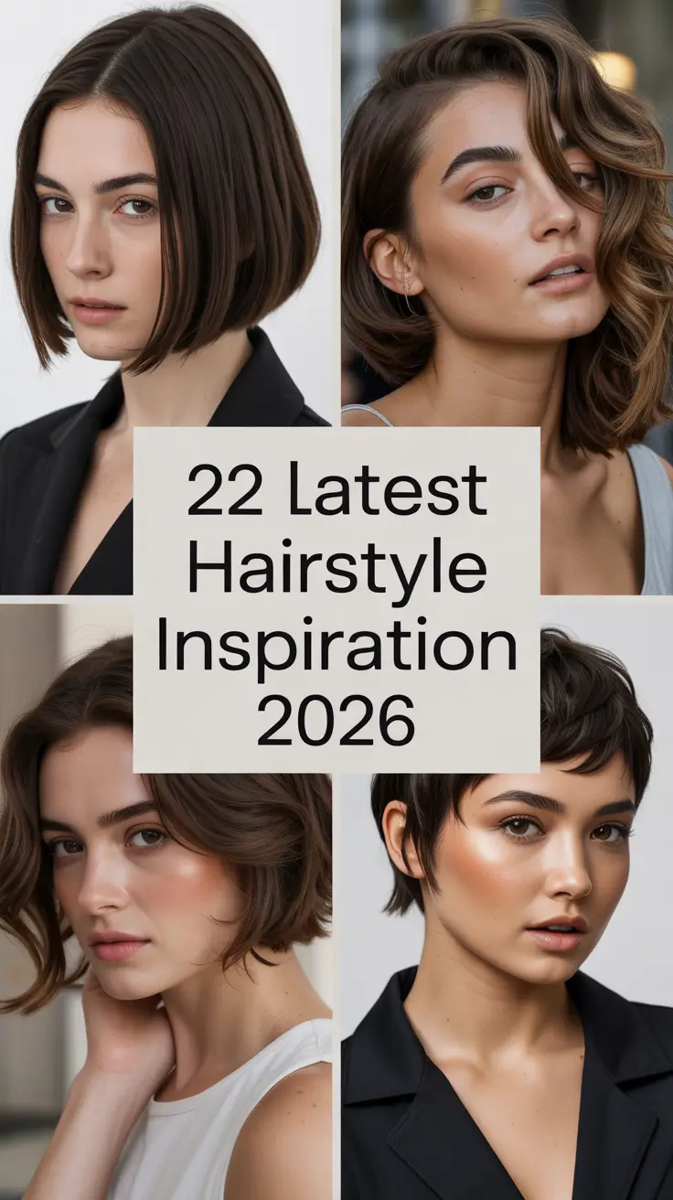 Latest Hairstyle Inspiration 2026: Modern Cuts, Curtain Bangs & Soft Layers for Every Hair Type