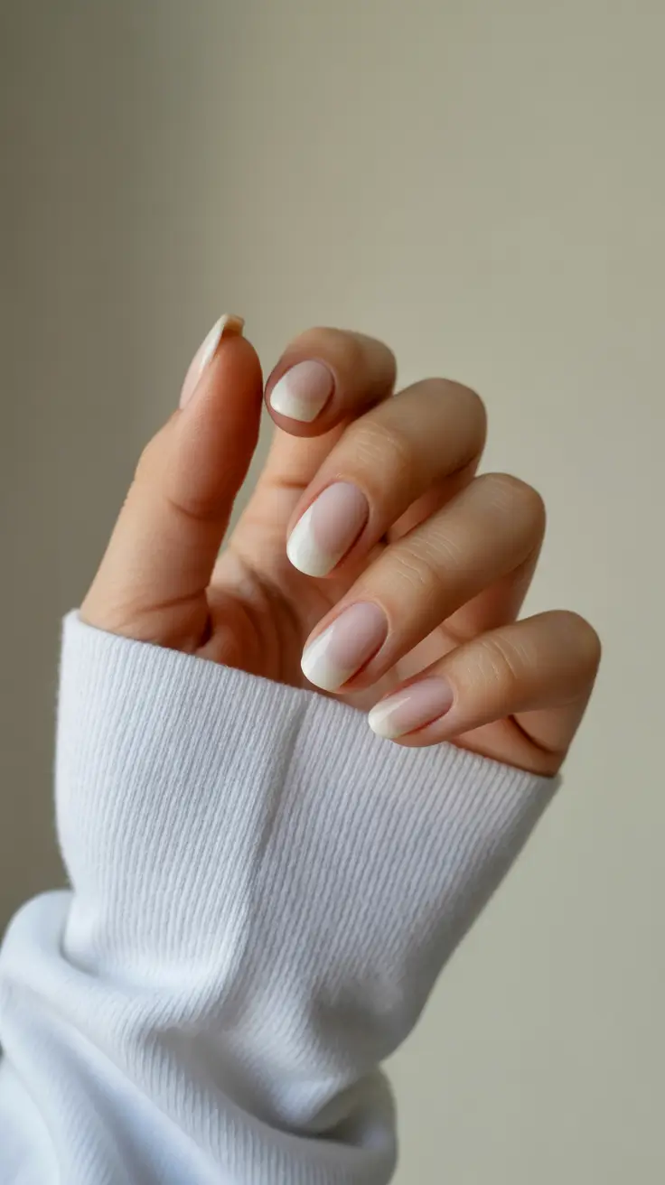 milky white nail designs 2026 Soft Short French for Everyday Lightness