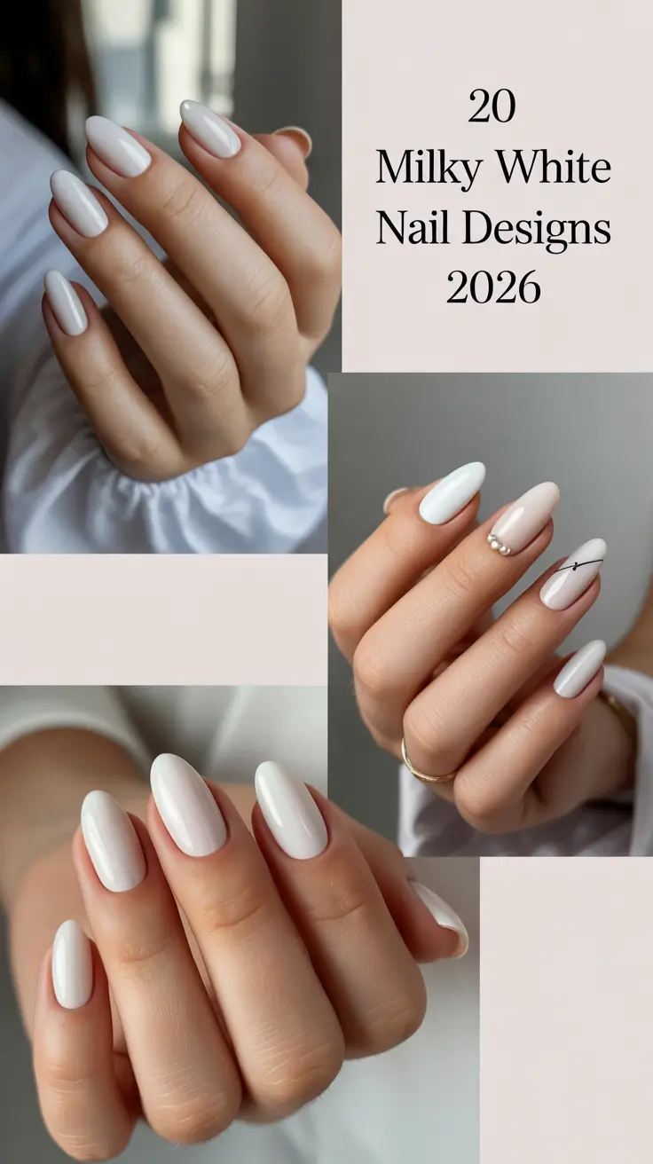 Milky White Nail Designs 2026: Fresh Ideas and Modern Soft Glam