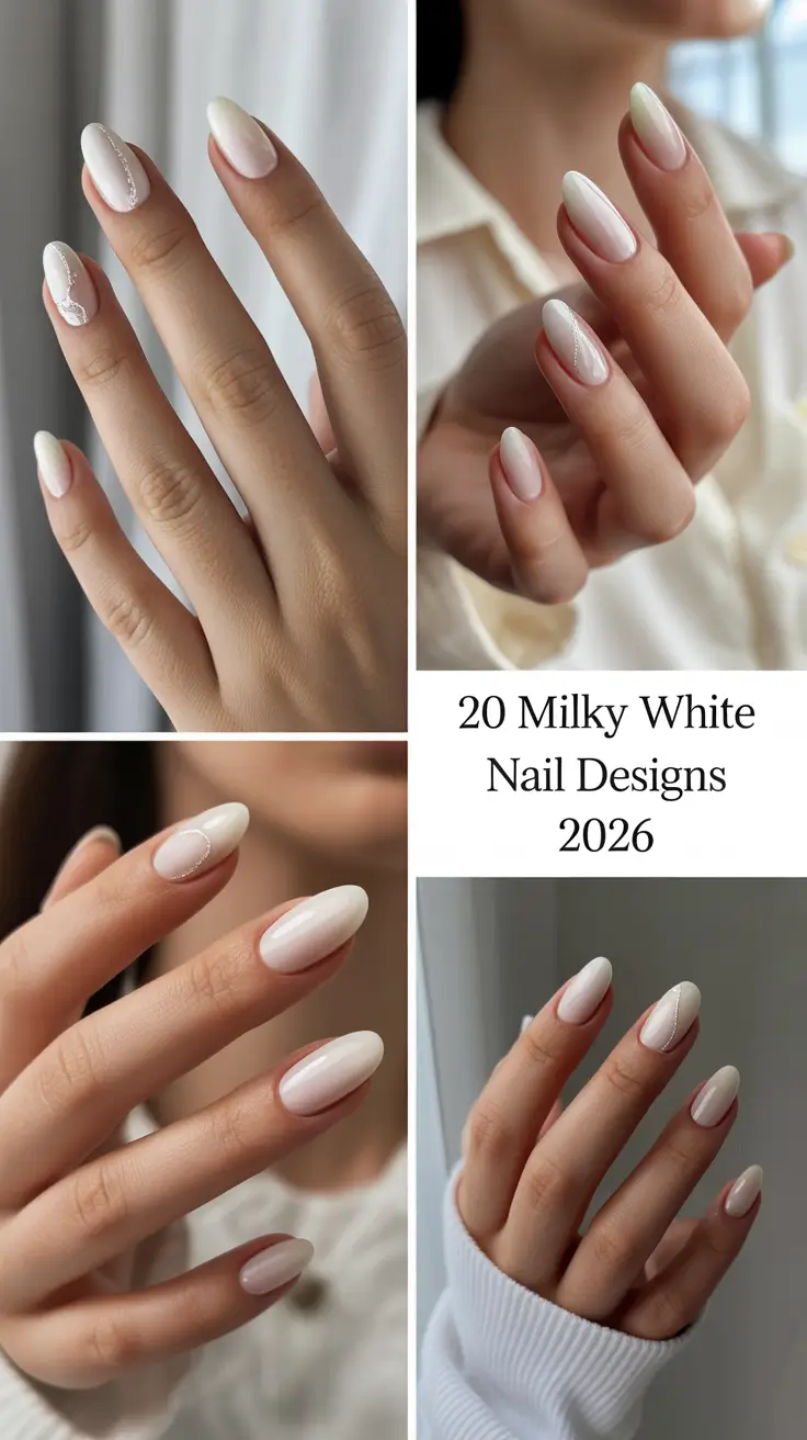 Milky White Nail Designs 2026: Fresh Ideas and Modern Soft Glam
