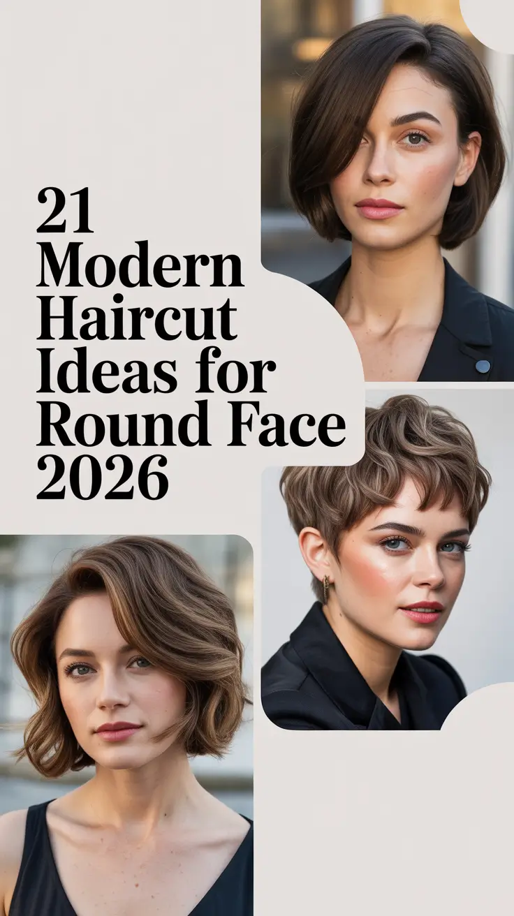 Modern Haircut Ideas for Round Face 2026: Chic Bob, Bangs & Layered Styles to Try This Year