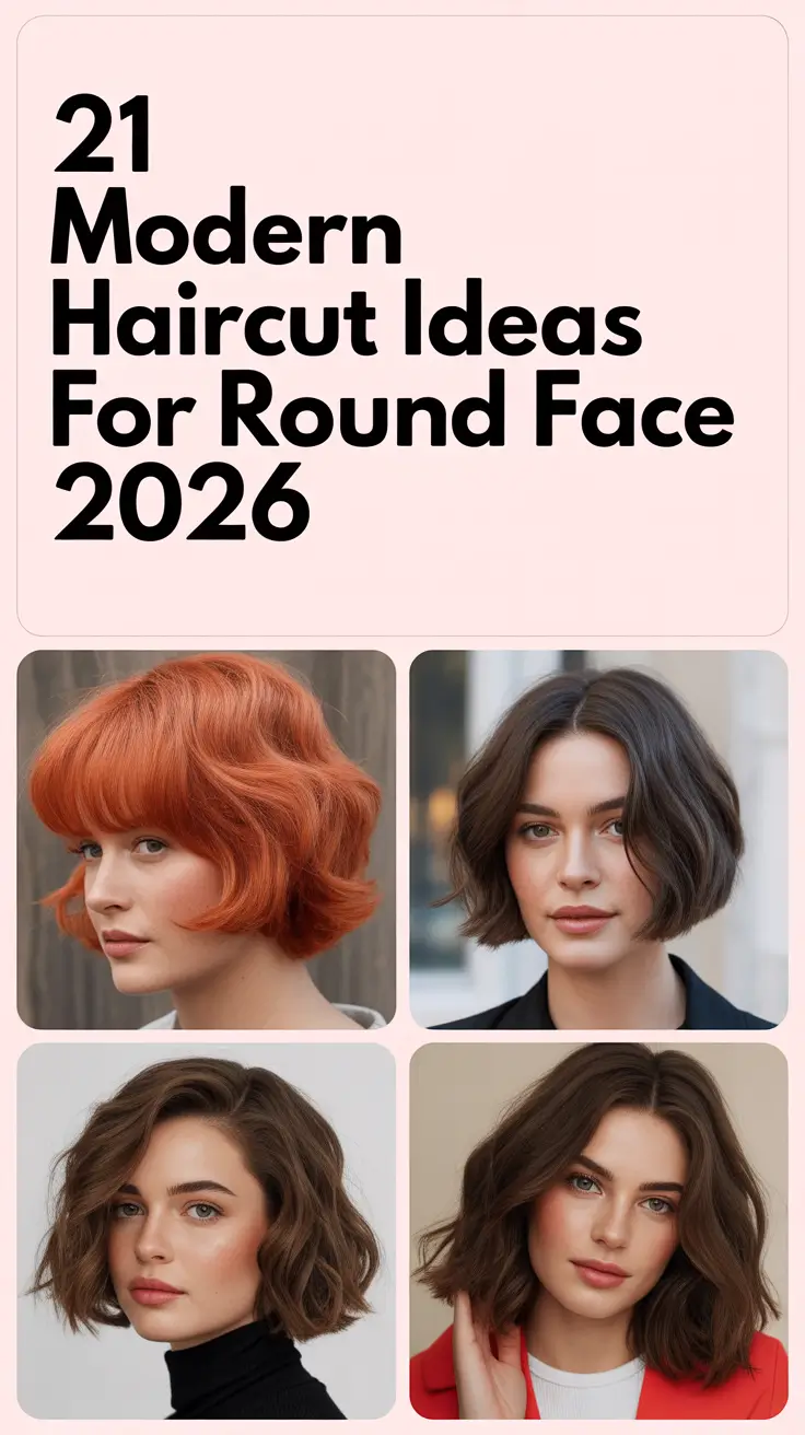 Modern Haircut Ideas for Round Face 2026: Chic Bob, Bangs & Layered Styles to Try This Year