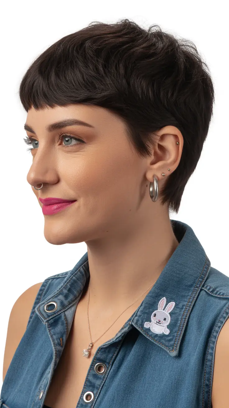 Modern haircuts for thick hair 2026 Ultra-Pixie with Micro Fringe Texture