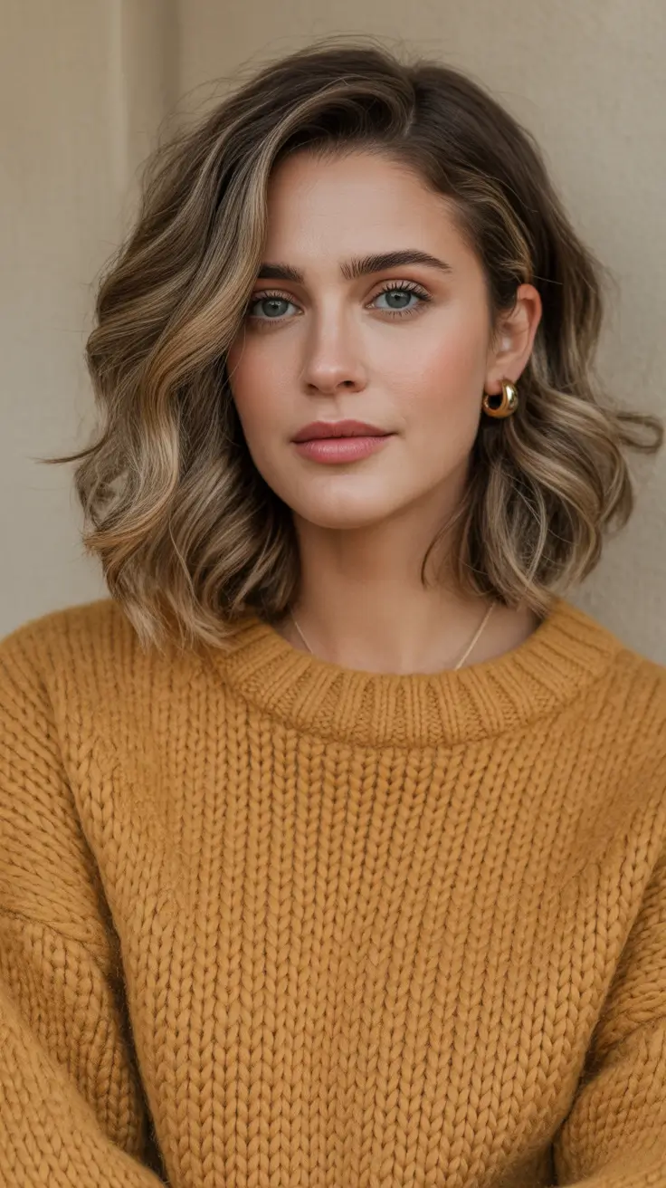 Modern haircuts for thick hair 2026 Textured Lob with Soft Volume