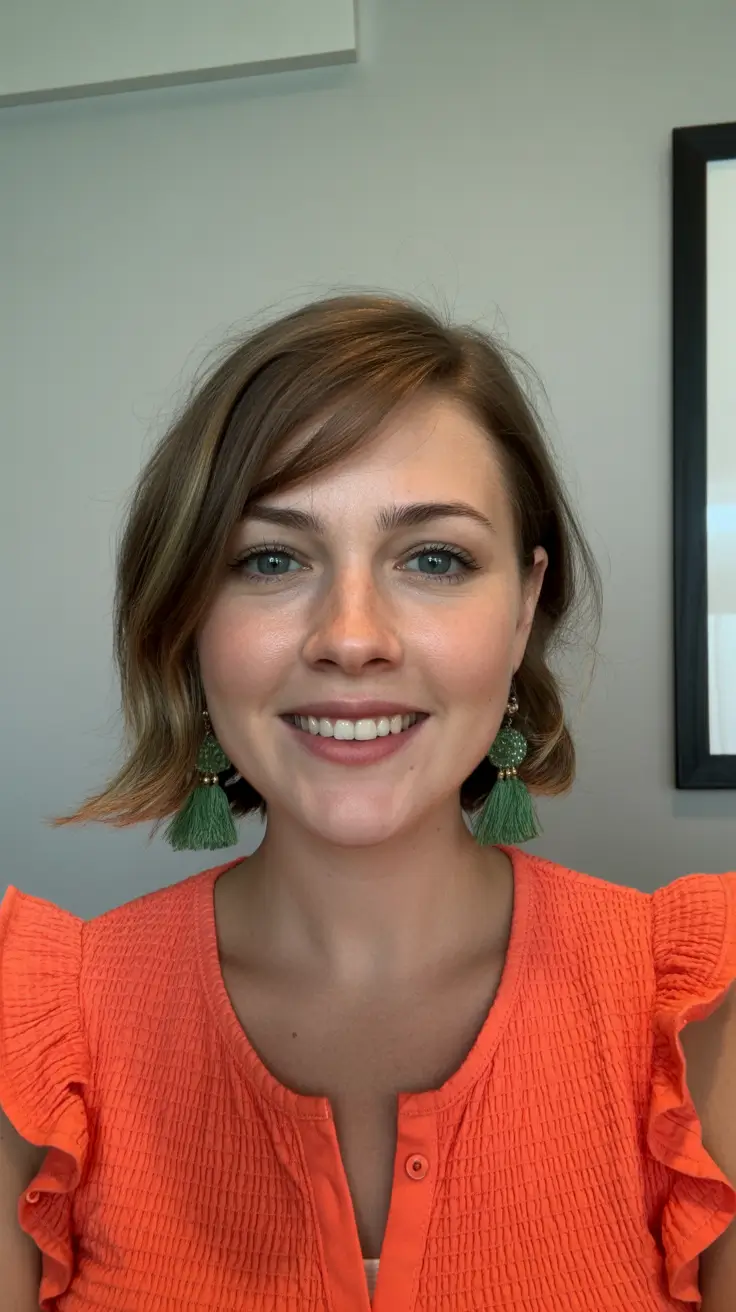 Modern haircuts for women over 40 2026 Asymmetric Short Bob with Bangs