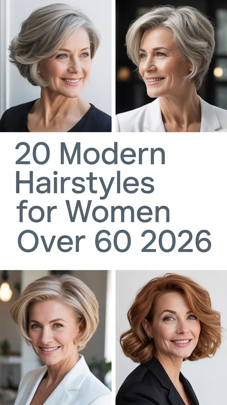Modern Hairstyles for Women Over 60 2026: Elegant Bobs, Pixies & Chic Cuts to Try This Year