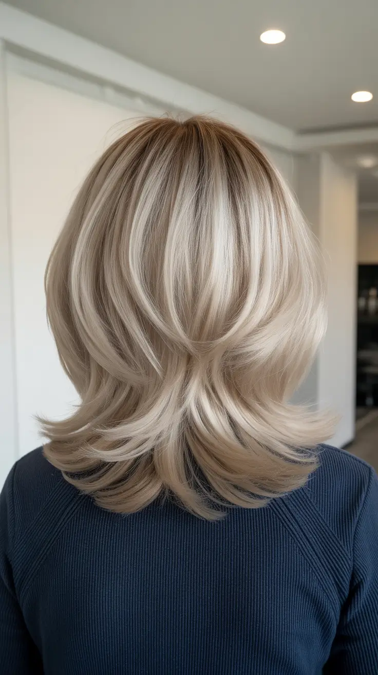 New hairstyle ideas 2026 Layered Feather Cut with Cool Blonde Tones