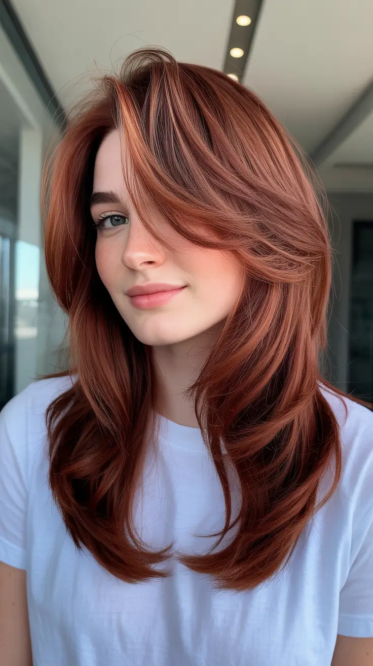 New hairstyle ideas 2026 Copper Cascade Layers