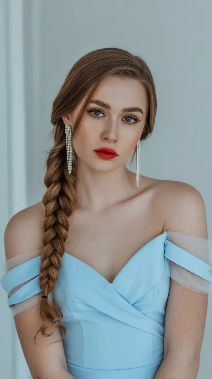 Simple hairstyle for 2026 - Soft Side Braid With Modern Elegance