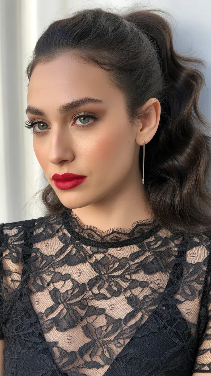 Simple hairstyle for 2026 - Glam Waves Ponytail With Bold Texture