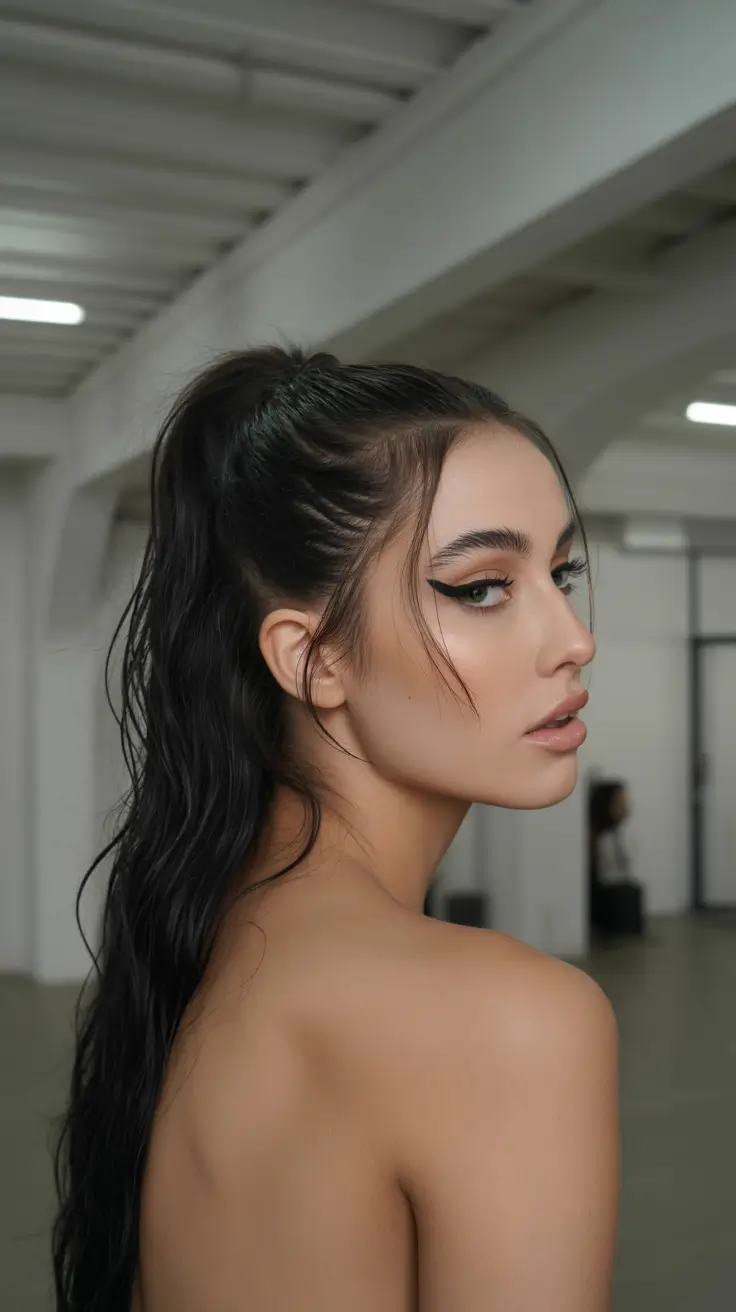 Simple hairstyle for 2026 - Sleek High Ponytail With Draped Face Pieces